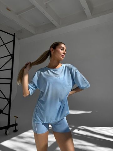 Футболка класична блакитна 2-185-01-L фото