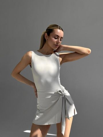 Сукня молочна із зав'язками 009-001-002-S фото